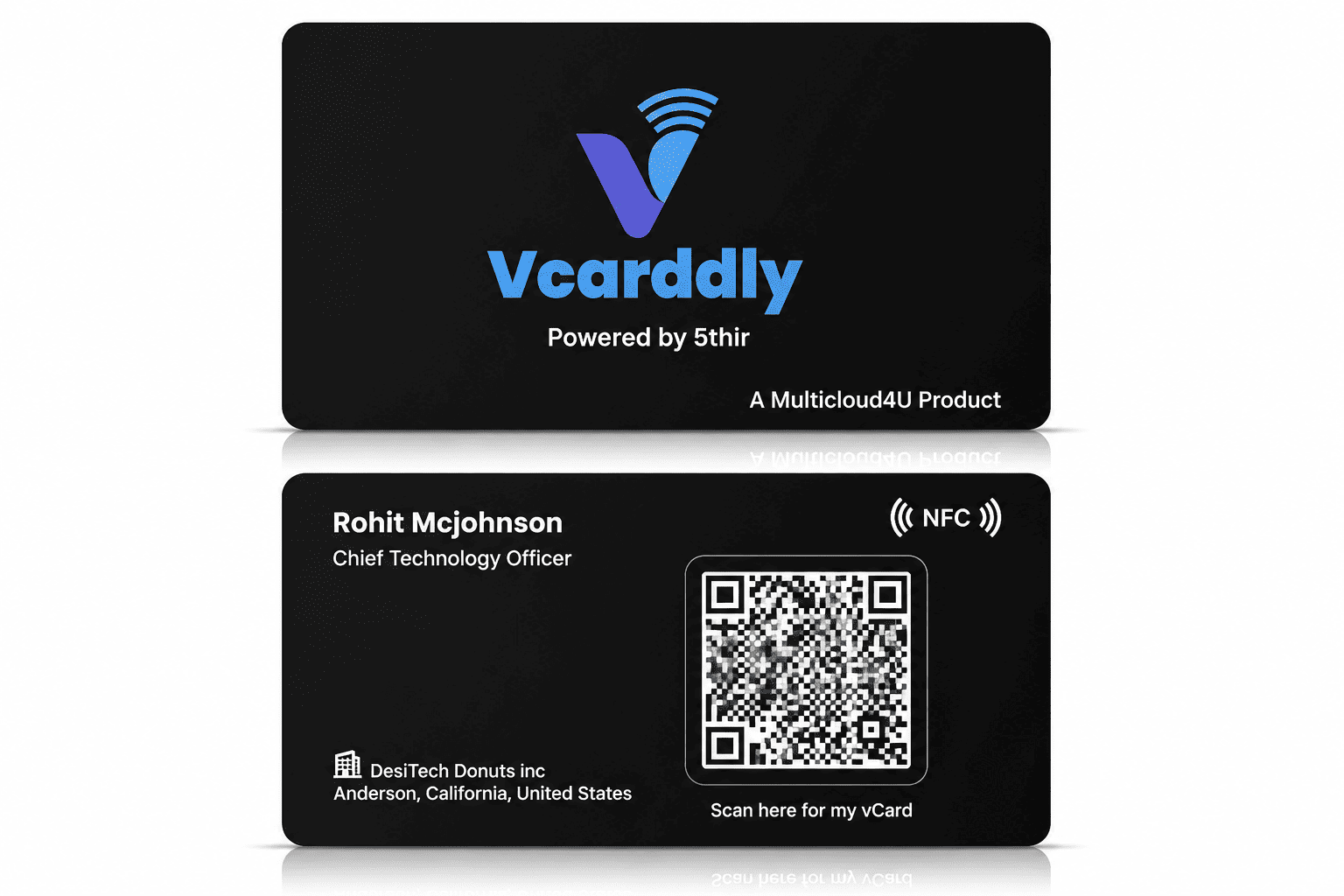 Executive Black Metal NFC Card Hover