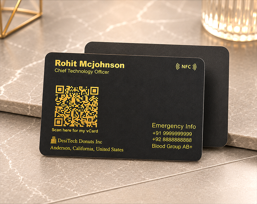 Purse Emergency & Personal NFC Card Hover