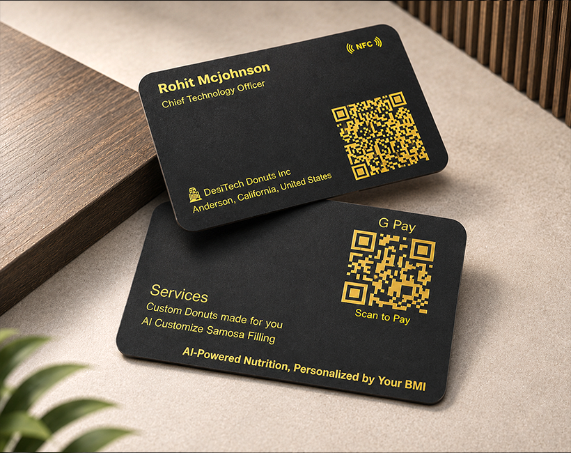 Business Detailed Dual-Sided NFC Business Card Hover