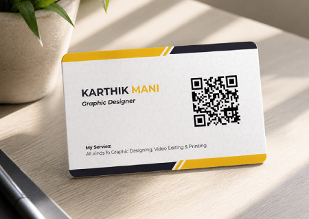 Bold Yellow Digital Business Card