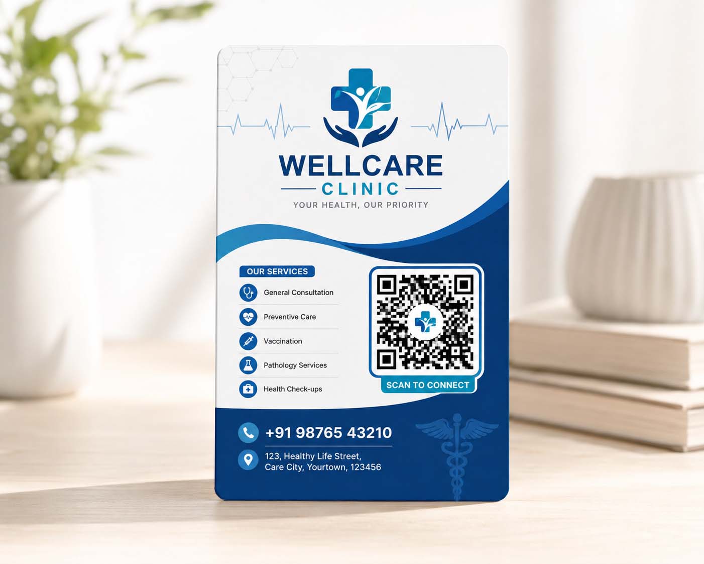 Clinic Digital QR Business Card
