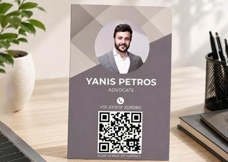 Dark Professional Digital QR Business Card