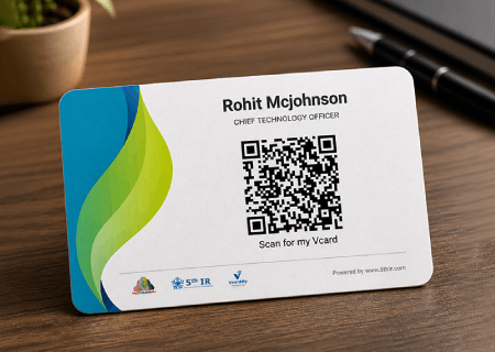 Green Wave QR Business Card