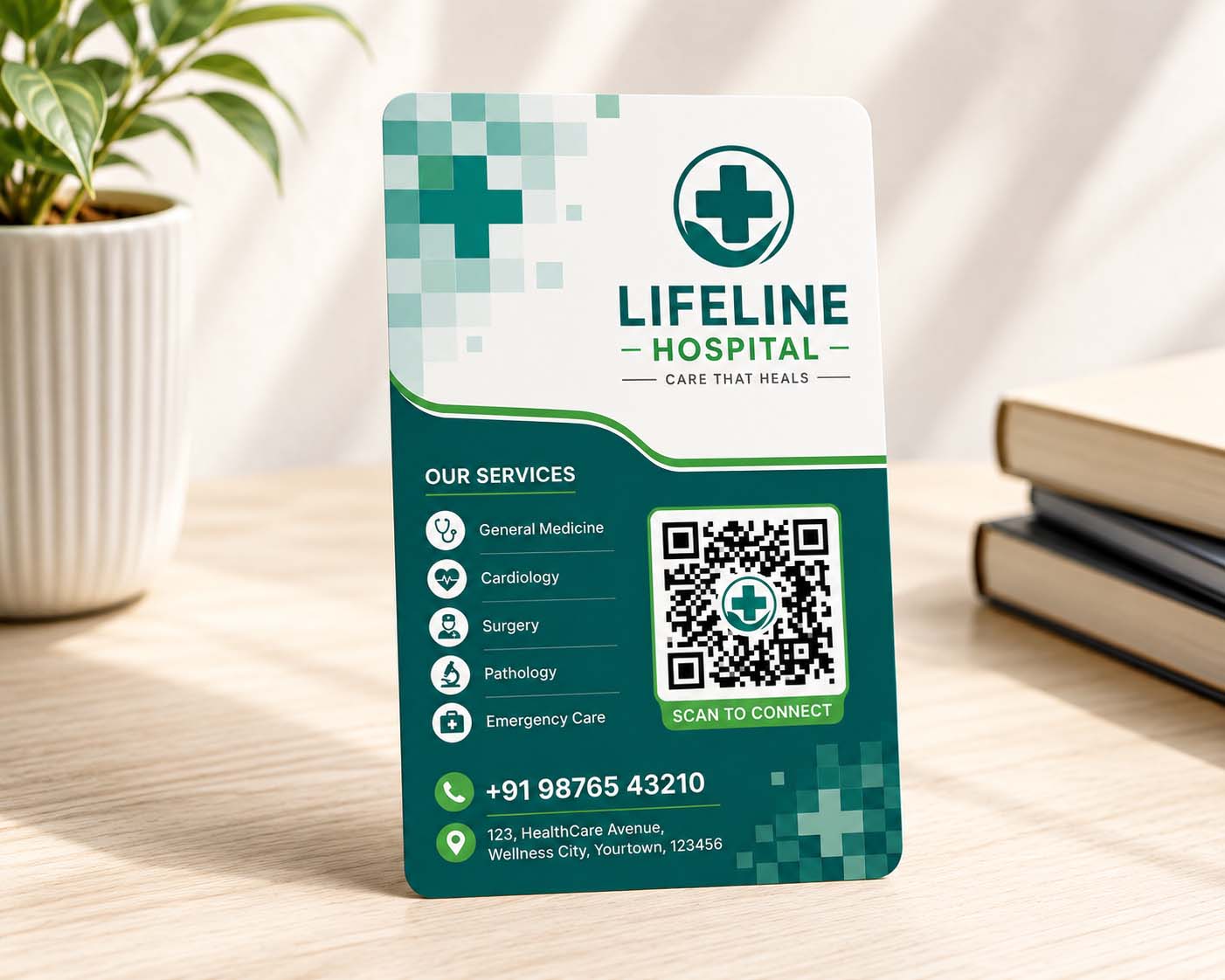 Hospital Digital QR Business Card