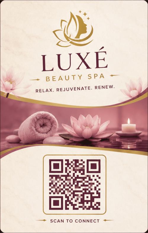 Luxury Spa QR Business Card