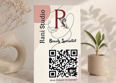 Minimal Accent QR Business Card