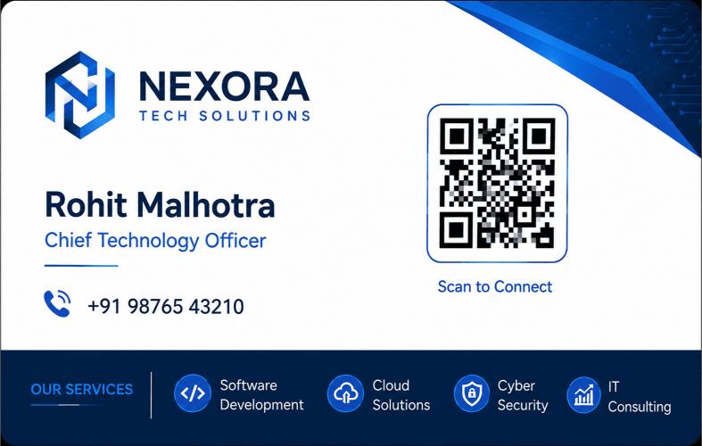 Tech Company Digital Business Card