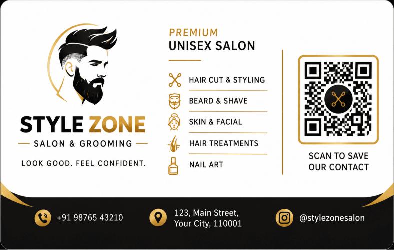 Premium Salon Digital Business Card