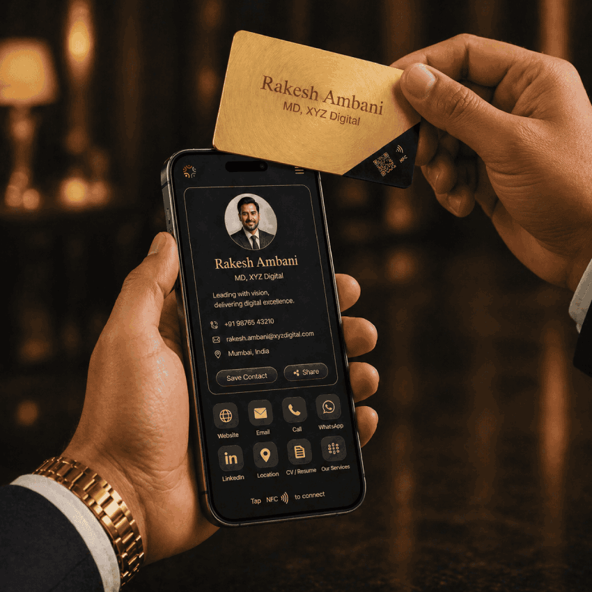 Step 3 tap and share your card instantly