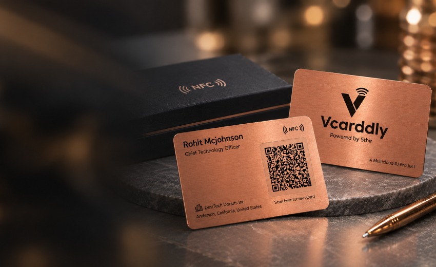 Metal NFC business card for leadership and key accounts